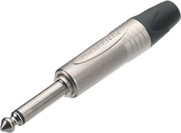 Neutrik NP2X 6,35 mm Jack (m) liitin - metalli - 2-napainen / mono
