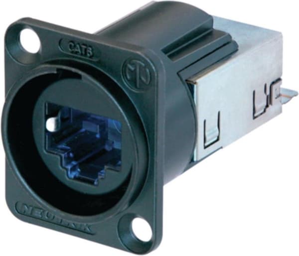 Panelmonteret jack RJ 45 Nikkel