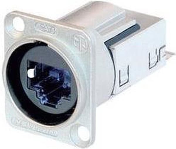 Panelmonteret jack RJ 45 Nikkel