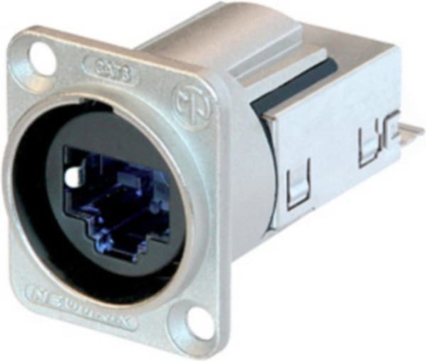 Panelmonteret jack RJ 45 Nikkel