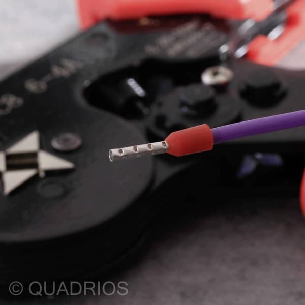 Quadrios 22C431 Ändhylsa 6 mm² Delisolerad Gul 1 set