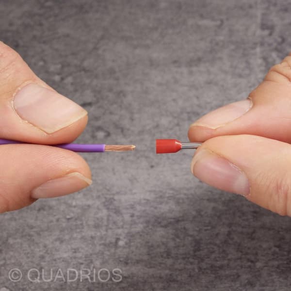 Quadrios 22C431 Ändhylsa 6 mm² Delisolerad Gul 1 set