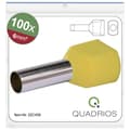 Miniatyrbild 1 av 4: Quadrios 22C439 Dubbla ändhylsor 6 mm² Delisolerad Gul 1 set