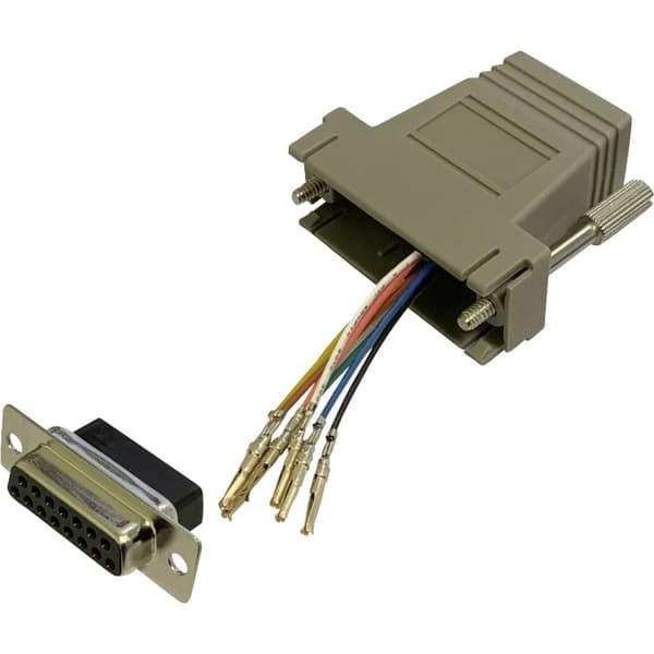 BKL Electronic 10121118 Adapter D-SUB hona 15-pol - RJ45 hona 1 st Single