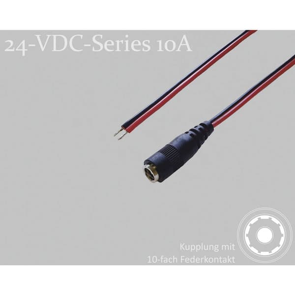BKL Electronic DC-kontakt DC-koppling - förtennad 5.5 mm 2.1 mm 1.5 m 1 st Single