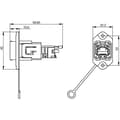 Miniatyrbillede 3 af 4: Telegaertner J80020A0011 RJ45 flangesæt variant 14 J80020A0011 chassisfatning, monteringsstænger: 8P8C Me