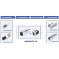 Miniatyrbillede 2 af 4: Telegaertner J80020A0011 RJ45 flangesæt variant 14 J80020A0011 chassisfatning, monteringsstænger: 8P8C Me