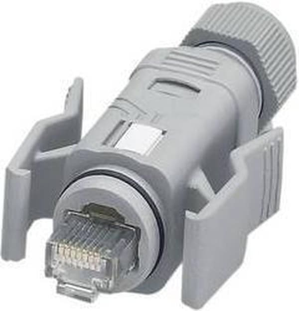 Phoenix Contact 1656990 VS-08-RJ45-5-Q/IP67 RJ45-stik IP67 - CAT5e 8 RJ45-stik, lige Grå