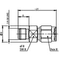 Miniatyrbillede 2 af 3: Telegärtner Telegaertner J01154A0061 HF adapter stik SMA stik 1 stk.