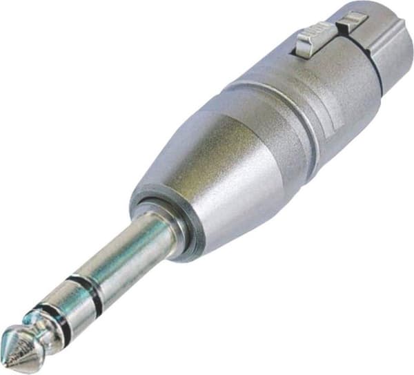 Neutrik NA3FP XLR (f) - 6,35 mm jack stereo (m) adapter