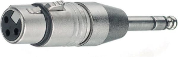 Neutrik NA3FP XLR (f) - 6,35 mm jack stereo (m) adapter