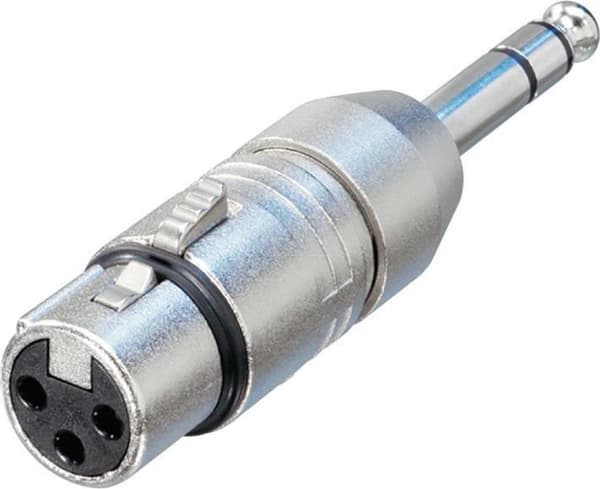 Neutrik NA3FP XLR (f) - 6,35 mm jack stereo (m) adapter