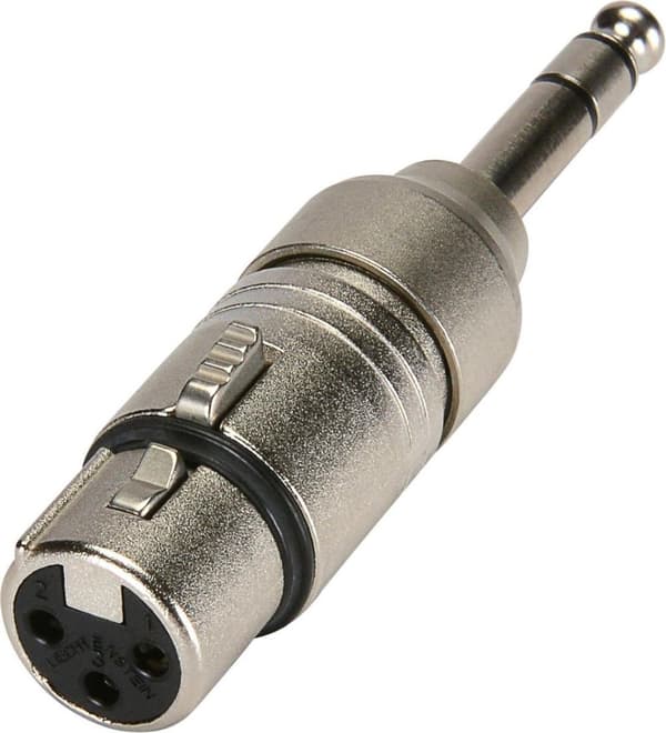 Neutrik NA3FP XLR (f) - 6,35 mm jack stereo (m) adapter