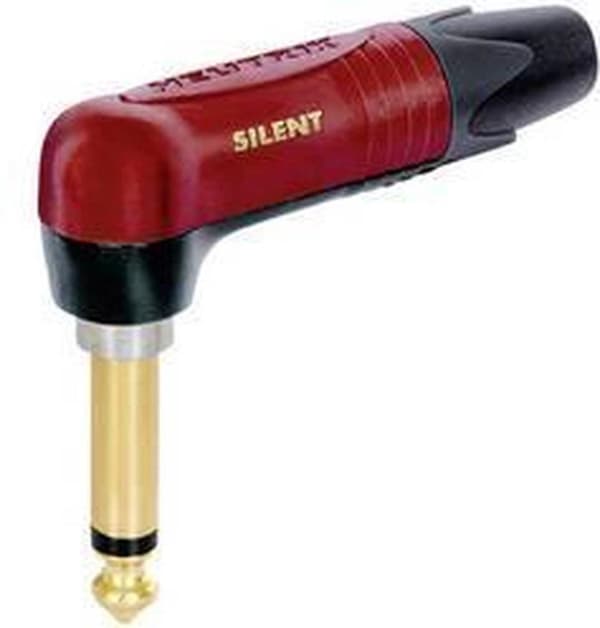 Neutrik NP2RX-AU-SILENT 6,35mm Jack (m) kitaraliitin / kulmikas - metalli - 2-pin / mono