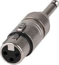 Miniatyrbillede 2 af 9: Neutrik NA2FP XLR (f) - 6,35 mm Jack mono (m) adapter