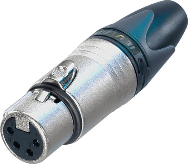 Neutrik NTR-NC4FXX Xlr Kabeluttag 4 Kabeluttag/rak Xx Lödanslutningar Nickelpläterad