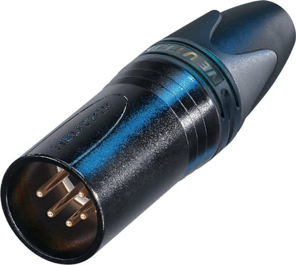 Neutrik NTR-NC5MXX-B Xlr Kabelstik 5 Kabel Stik/lige Xx Loddeforbindelser Sort