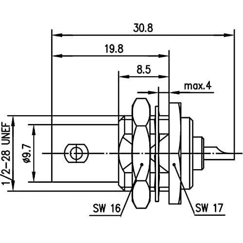 Telegärtner BNC-stik J01001A1225 50 Ohm koaksialstik 4018359103125