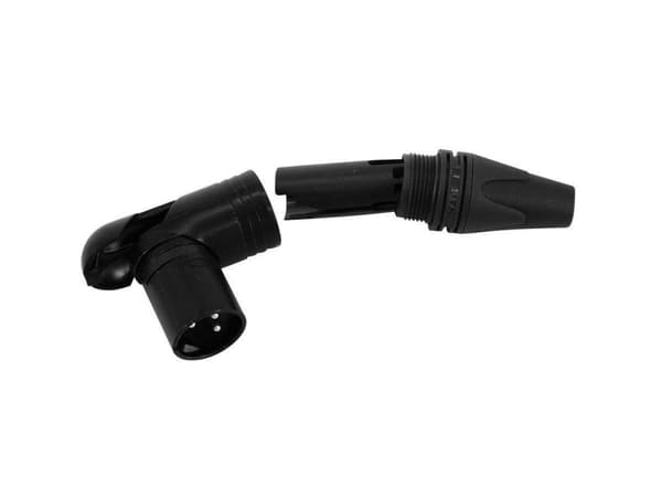 Neutrik NC3MRX-BAG XLR 3-stift (m) rätvinkelkontakt / svart