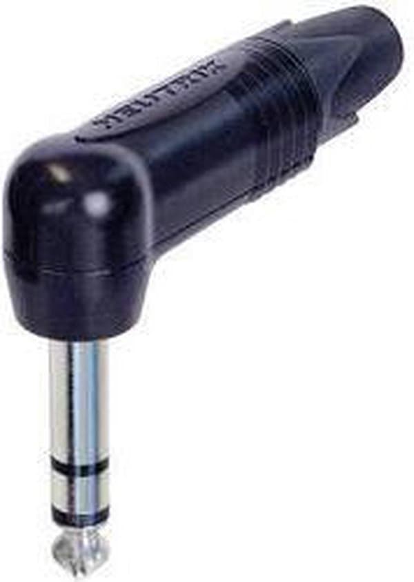 Neutrik NP3RX-BAG Jackstik 6,35 mm Stik, vinklet Antal ben: 3 Stereo Sort 1 stk.