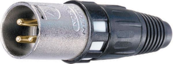 Neutrik NTR-NC3MXCC Xlr kabelstik 3 kabelstik/lige Xcc loddeforbindelser sort og sølv