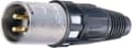 Miniatyrbillede 2 af 4: Neutrik NTR-NC3MXCC Xlr kabelstik 3 kabelstik/lige Xcc loddeforbindelser sort og sølv