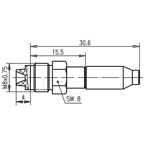 Telegärtner J01701A0008 FME-kontaktuttag, rak 50... 1 st.