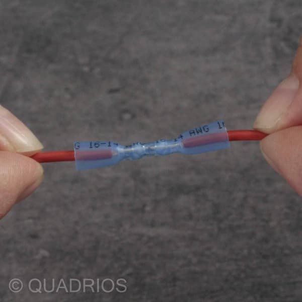 Quadrios 22C468 Puskuliitin kutisteletkulla 2,5 mm² 4 mm² Täysin eristetty musta 1 sarja