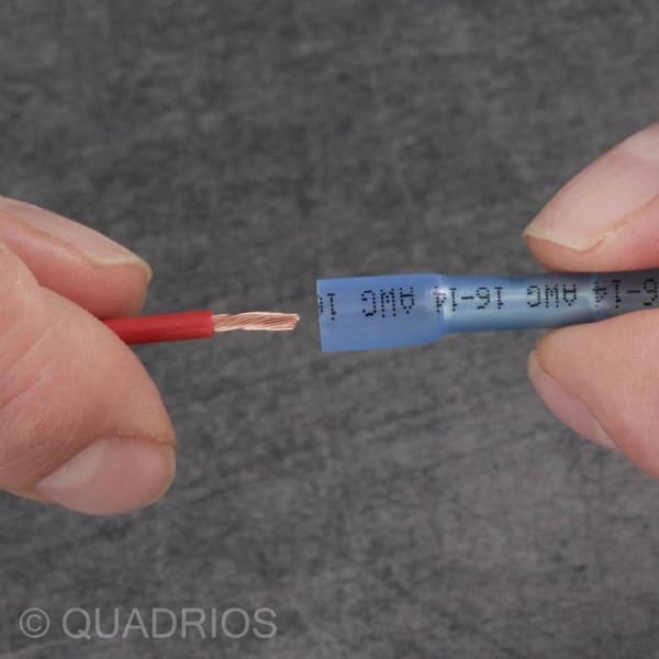 Quadrios 22C468 Puskuliitin kutisteletkulla 2,5 mm² 4 mm² Täysin eristetty musta 1 sarja