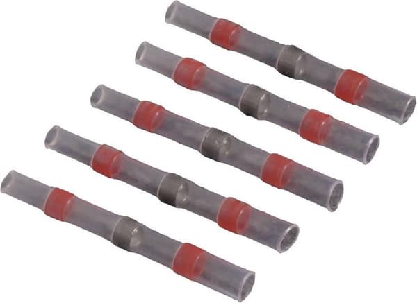 Quadrios 22C462 Butt Connector Krympbar 0,5 mm² 1,0 mm² Fuldt isoleret Rød 1 sæt