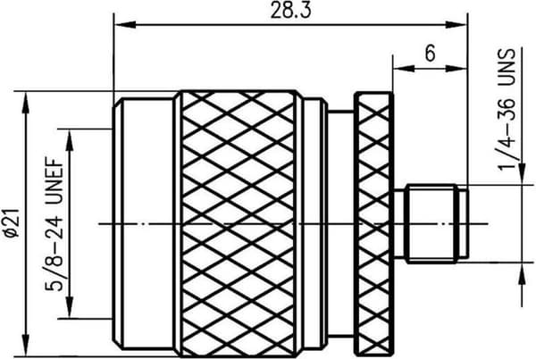 Telegärtner J01027B0018 J01027B0018 N-adapter N-stik - SMA-stik 1 stk.