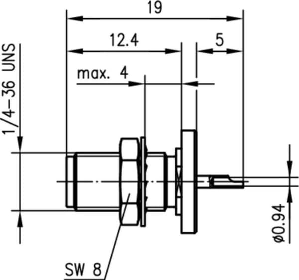 Telegärtner J01151A0031 J01151A0031 SMA-stik Stik, indbygget 50 Ω 1 stk.