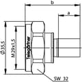 Miniatyrbillede 2 af 3: Telegärtner 7-16 DIN stikstik, lige 50 Ohm J01120B0092 1 stk. (J01120B0092)