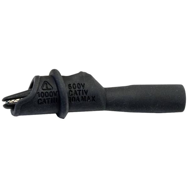 Mueller Electric BU-126-0 Krokodilklämma Svart Spännvidd max.: 8.9 mm Längd: 74 mm 1 st