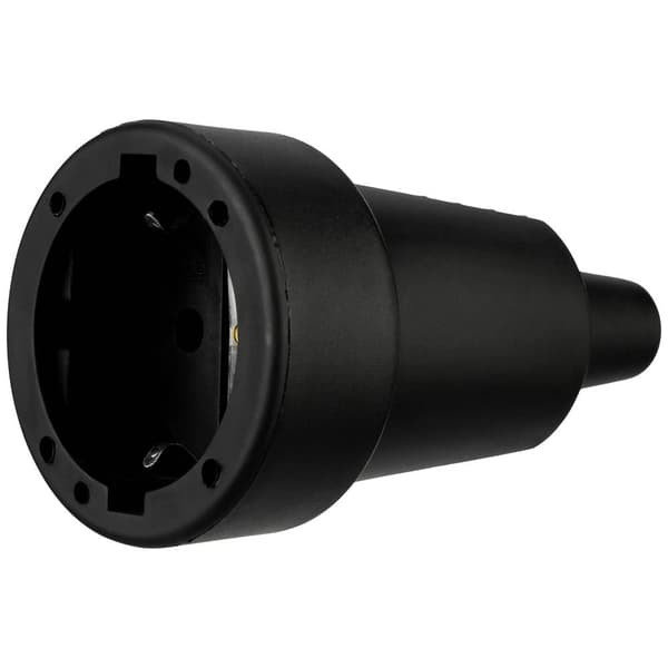 REV 0512151777 Skarvuttag Gummi 250 V Svart IP20