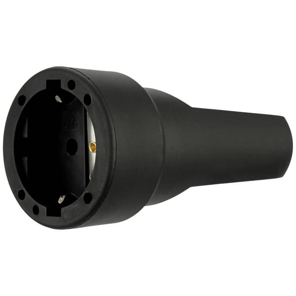 REV 0512150555 Skarvuttag Gummi 250 V Svart IP20