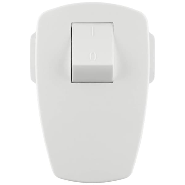 REV 0512100777 Stickpropp vinklad Plast med switch 250 V Vit IP20