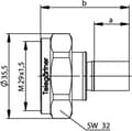 Miniatyrbillede 4 af 4: Telegärtner 7-16 DIN-stik, lige 50 Ohm J01120A0106 1 stk. (J01120A0106)