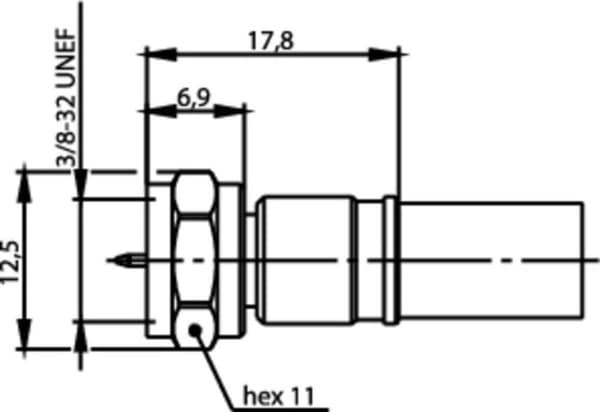 Telegärtner F -liitinpistoke, suora 75 ohm J01600A0010 1 kpl (J01600A0010)