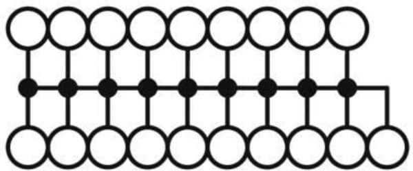 Phoenix Contact fordelingsblok 0,14-4qmm, blå PTFIX6/18X2,5-NS35BU (3273112)