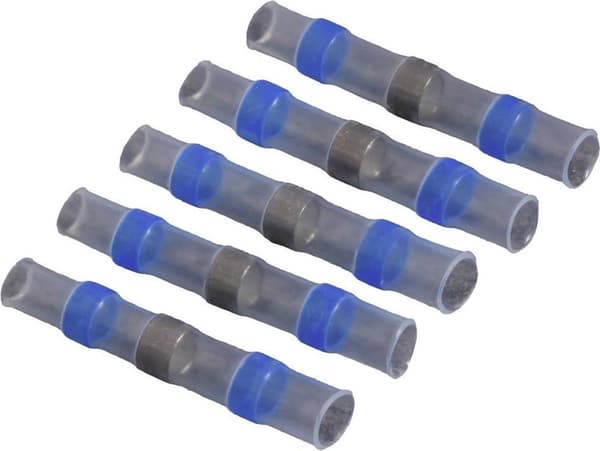 Quadrios 22C463 Butt Connector med krympeslange 1,5 mm² 2,5 mm² Fuldt isoleret blå 1 sæt (22C463)