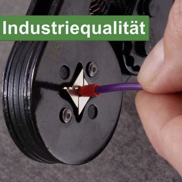 Quadrios 22C470 ferrule sortiment delvist isoleret hvid, grå, rød, sort, blå, gul 2400 stk (22C470)