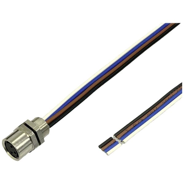 BKL Electronic 2701007 Sensor/aktuator-dosa för inbyggnad M8 0.2 m Antal poler (RJ): 4 1 st