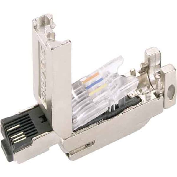 Siemens 6GK1901-1BB10-2AA0 IE FC RJ45 Plug 180, RJ45 kontaktdon med FC anslutning., 180 grader, 1 st. 6GK19011BB102AA0