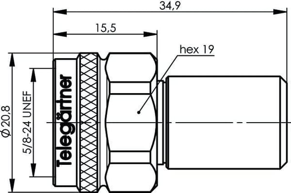 Telegärtner J01026A0012 ledningsstik N terminering krom (J01026A0012)