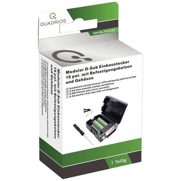 Quadrios 2010C250 D-Sub anslutning Antal poler: 15 Skruv 1 set