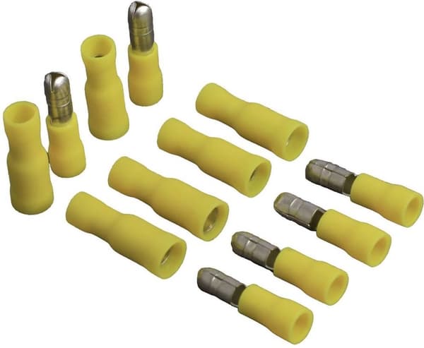 Quadrios 23C493 Rundt stik 4 mm² - 6 mm² Gul 100 stk.