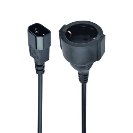 Kabelis-Pāreja Gembird Power adapter kab C14 input and Schuko output