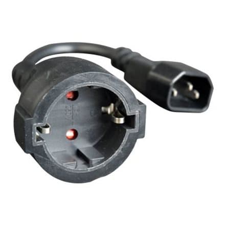 Kabelis-Pāreja Gembird Power adapter kab C14 input and Schuko output