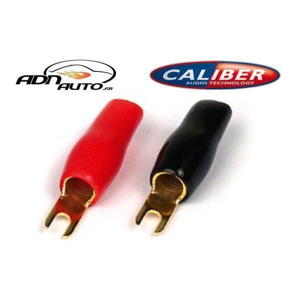 2 Gaffelterminaler 20mm2 M4 - 1 Röd 1 Svart
